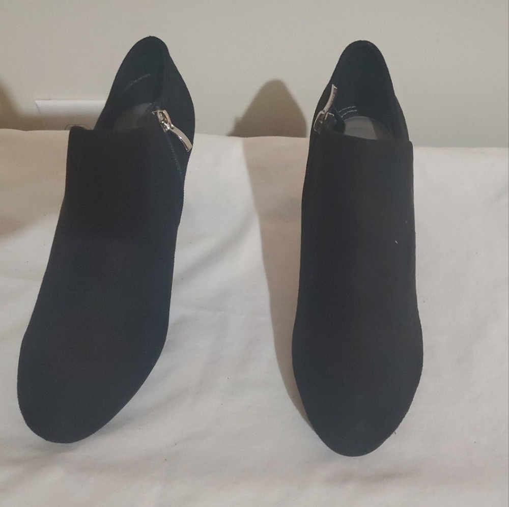Black Suede Ankle Cut Boots